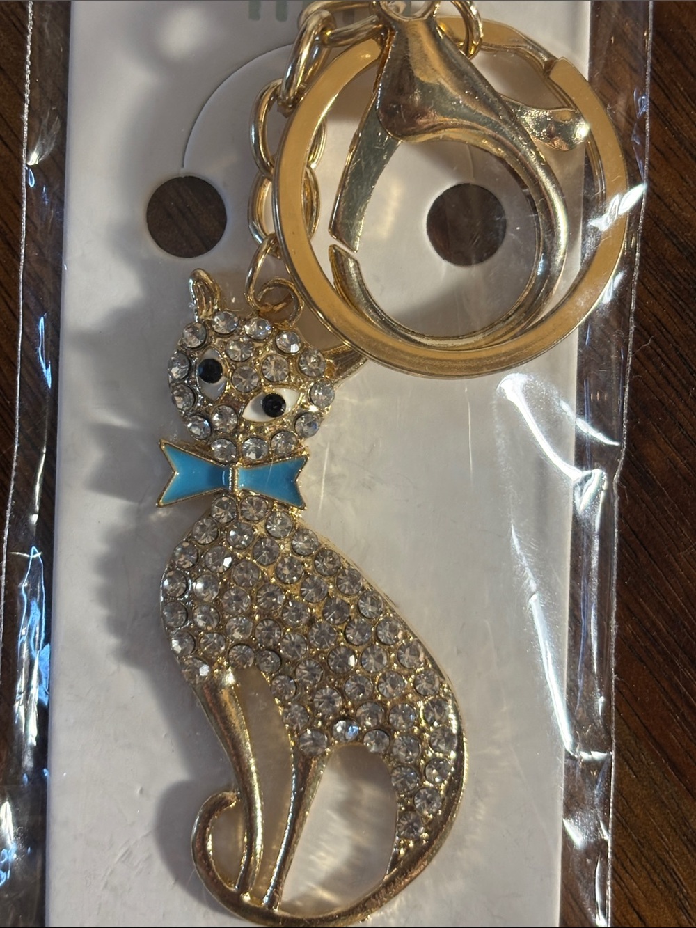 Mint Adorable Cat keychain bag charm all glitter